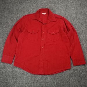 Vintage Frostproof Chamois Flannel Shirt Large Button Up Heavyweight Shacket